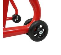 Cavalletto laterale per moto P2R anteriore universale in acciaio rosso con suppo