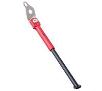 Cavalletto laterale sinistro per bici pieghevoli Dahon da 16", modello 305 K3 Plus, con corpo in lega di alluminio e resistenza in acciaio inox (rosso)