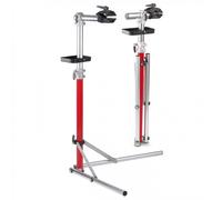 Cavalletto Manutenzione Bici Pieghevole con Morsa 360° e Vaschetta Utensili