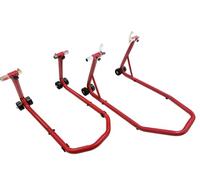 Cavalletto Moto Cavalletti Alzamoto Universali LG-MOTORS Anteriore a Cono + Posteriore a Forchette colore Rosso
