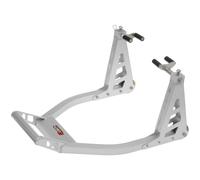 Cavalletto moto Q-TECH anteriore in alluminio argento
