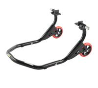 Cavalletto Moto Solleva Posteriore a Slitta Regolabile Ruote in Gomma Nero