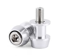 cavalletto moto Swing Arm Spool, 8 / 10mm Motorcycle CNC Lega di alluminio Swing Arm Bobine Sliders Stand forcellone Rocchetti(8MM-Silver)