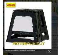 Cavalletto motocross ripiegabile nero-bianco