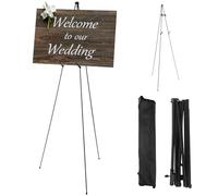 Cavalletto per artisti, altezza regolabile 160 cm, treppiede portatile pieghevole per tela, cartelli di nozze e poster, con borsa per il trasporto, ideale per pittura, mostre ed eventi (nero)