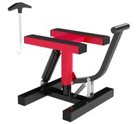 Cavalletto per Moto Capacità 150 kg Altezza Regolabile in Acciaio Rosso