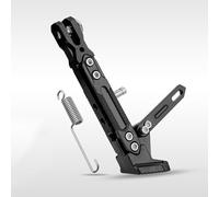 Cavalletto per Moto per FLHR/I Road King/FLT Tour Glide, Supporto Regolabile Alluminio CNC Piede Parcheggio con Set di Molle,A Black