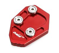 Cavalletto Piastra Supporto Per Cavalletto Laterale Moto Per B&MW S1000RR 2010-2014 Piastra Di Supporto Estensione, Appoggio Antiscivolo, Allargato Laterale Estensione(ROSSO)