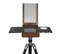 Cavalletto pieghevole in legno con treppiede in alluminio e contenitore per artisti schizzi e pittura