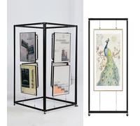 Cavalletto Pittore Per Esposizione, Espositore Di Pittura, Pannello Espositivo Mobile, Porta Poster Multi-pieghevole, Per Gallerie D'arte E Fiere(5pcs,60x150cm/23.6x59in)