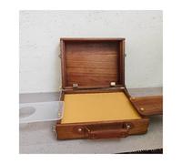 Cavalletto Pittura 18 * 24 cm può contenere più dipinti, scatola for schizzi portatile in noce nero, olio e cera, struttura in legno, tavolozza dei colori, slot for schede