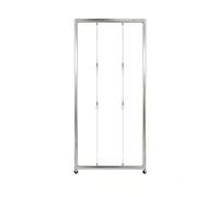 Cavalletto Pittura Porta Quadri Da pavimento,Espositori Per Mostre D'Arte,Supporto Poster Con Ruote,Espositore Informativo,Supporti Presentazioni,Pannello Espositivo Mobile(Silver,5PCS_120*240CM)