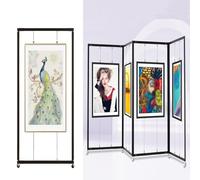 Cavalletto portatile per cartelli, con ruote, pieghevole, espositore artistico per poster e cartelli di nozze, supporto pubblicitario (1 pezzo, 80 x 180 cm)