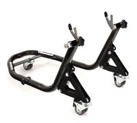 Cavalletto posteriore mobile per moto con forche per serrande avvolgibili R-TECH