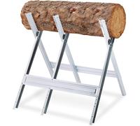 Cavalletto Taglialegna, Pieghevole, Supporto per Motoseghe, Acciaio, HLP 81 X 75