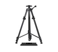 Cavalletto triangolare for pittura modello a manovella regolabile in altezza asta di sollevamento cavalletto espositore for portatile treppiede for per Arte(Black2)