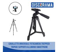 CAVALLETTO UNIVERSALE FOTOCAMERA TREPPIEDI TRIPODE SUPPORTO ALLUMINIO SMARTPHONE