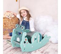 Cavalli a dondolo per bambini Description:Ci sono troppi giocattoli in casa? Scoprite il gioco per bambini 3 in 1 di HOMCOM: cavallo a dondolo, piccolo scivolo e canestro tutti in un solo prodotto! Fa