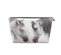 Cavalli bianchi, Borsa da toilette Borsa per trucco Borsa per cosmetici Borsa da toilette da viaggio portatile