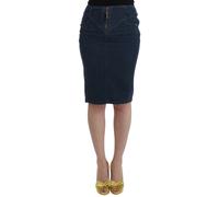 Cavalli Blue corduroy pencil skirt - IT42|M
