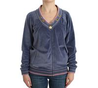 Cavalli Blue velvet zipup sweater - IT44|L