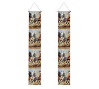 Cavalli che corrono stampa artistica festa di laurea portico banner riutilizzabile forniture 2025 Sistema di sospensione facile