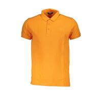 Cavalli Class Arancione Cotton Men Polo - XXL