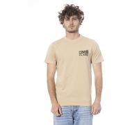 Cavalli Class Beige Cotton Men T-Shirt - XL