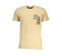 Cavalli Class Beige Cotton Men T-Shirt - XL
