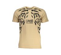 Cavalli Class Beige Cotton Men's T-Shirt - L