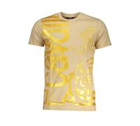 Cavalli Class Beige Cotton T-Shirt - XL