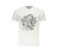 Cavalli Class Bianco Cotton Men T-Shirt - XXL