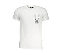 Cavalli Class Bianco Cotton Men T-Shirt - XXL