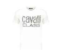 Cavalli Class Bianco Cotton Men's T-Shirt - XXL