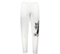 Cavalli Class Bianco Cotton Men's Track Pant - L
