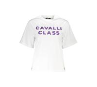 Cavalli Class Bianco Cotton Women T-Shirt - S