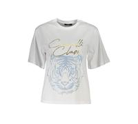 Cavalli Class Bianco Cotton Women T-Shirt - XS