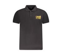 Cavalli Class Black Cotton Men Polo Shirt - L