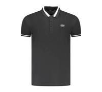 Cavalli Class Black Cotton Men Polo Shirt - M