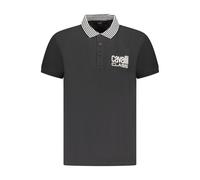 Cavalli Class Black Cotton Men Polo Shirt - XL