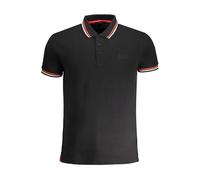 Cavalli Class Black Cotton Men Polo Shirt - XL