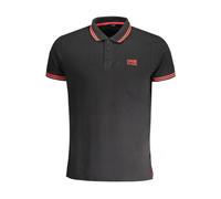 Cavalli Class Black Cotton Men Polo Shirt - XXL