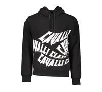 Cavalli Class Black Cotton Men Sweater - L