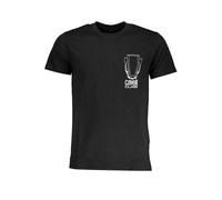 Cavalli Class Black Cotton Men T-Shirt - L