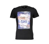 Cavalli Class Black Cotton Men T-Shirt - XL