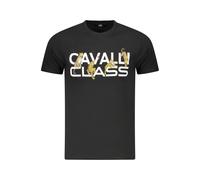 Cavalli Class Black Cotton Men's T-Shirt - L
