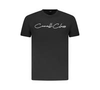 Cavalli Class Black Cotton Men's T-Shirt - L