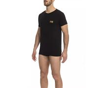 Cavalli Class Black Cotton Men's T-Shirt - M