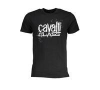 Cavalli Class Black Cotton Men's T-Shirt - XL