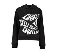 Cavalli Class Black Cotton Women Sweatshirt - XXL